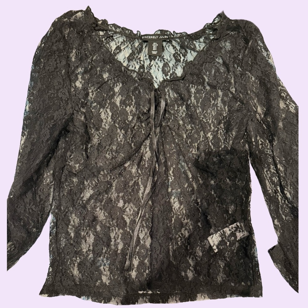 Sincerely Jules Black Lace Blouse
